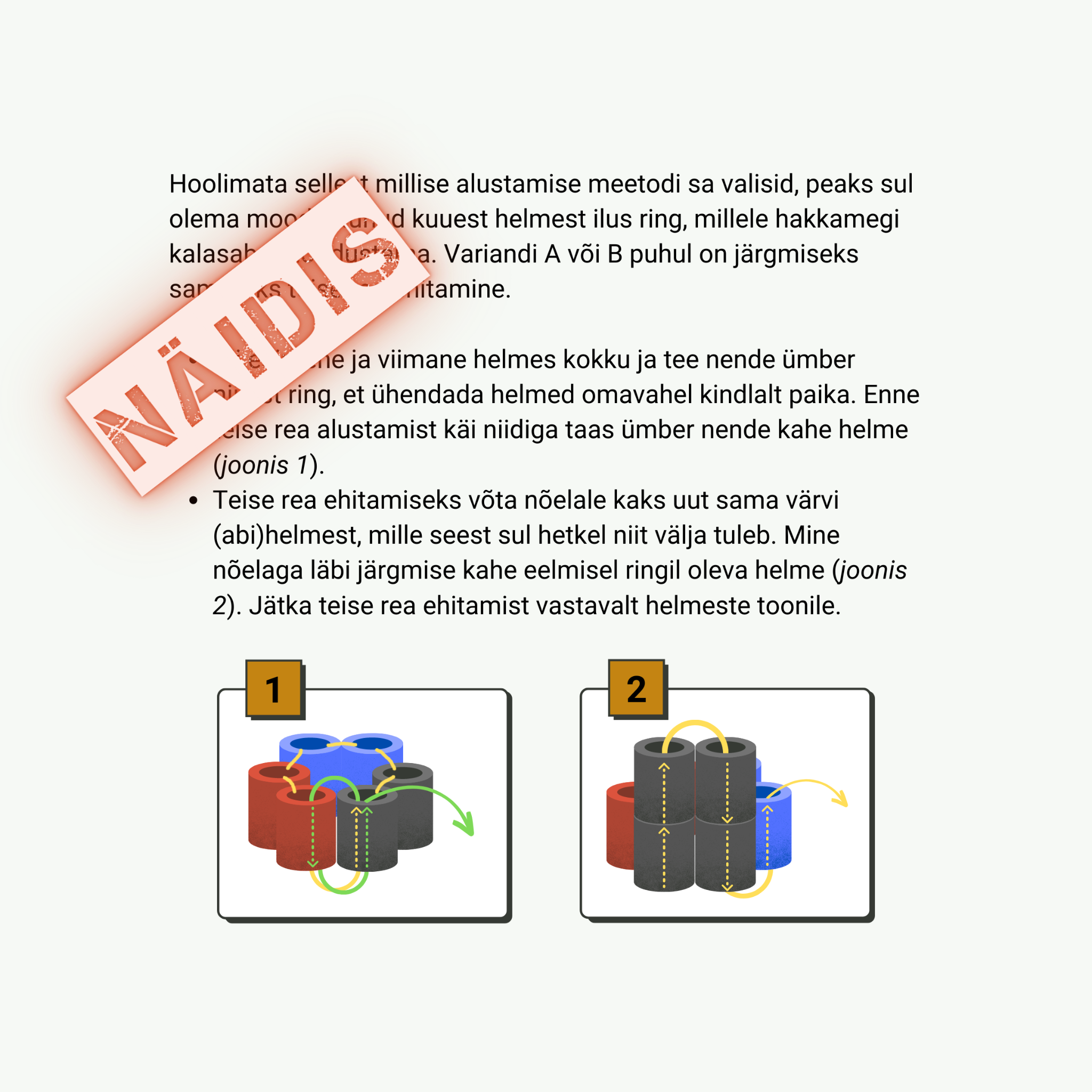 Kalasaba tehnika herringbone helmetöö õpetus PDF näidis