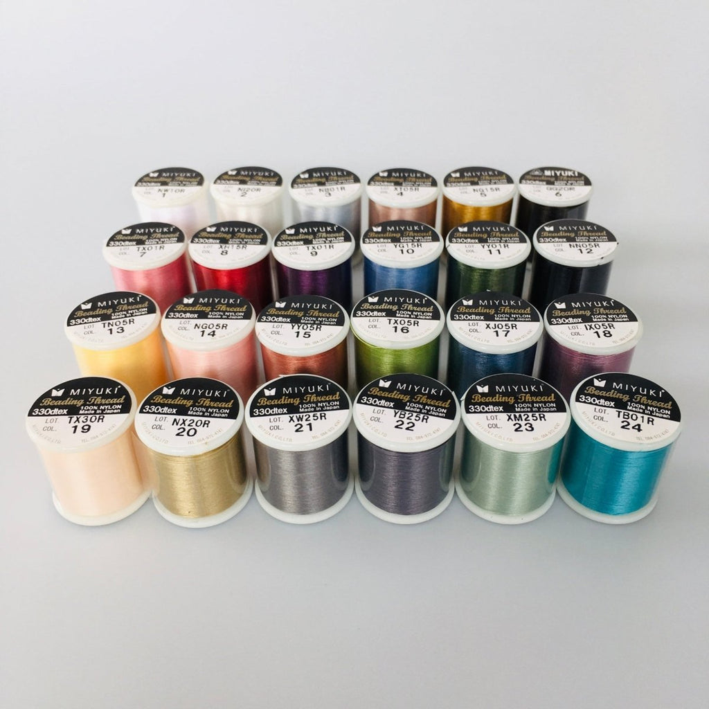 Miyuki Beading Thread nailonhelmeniitide 24 värvitooni valik