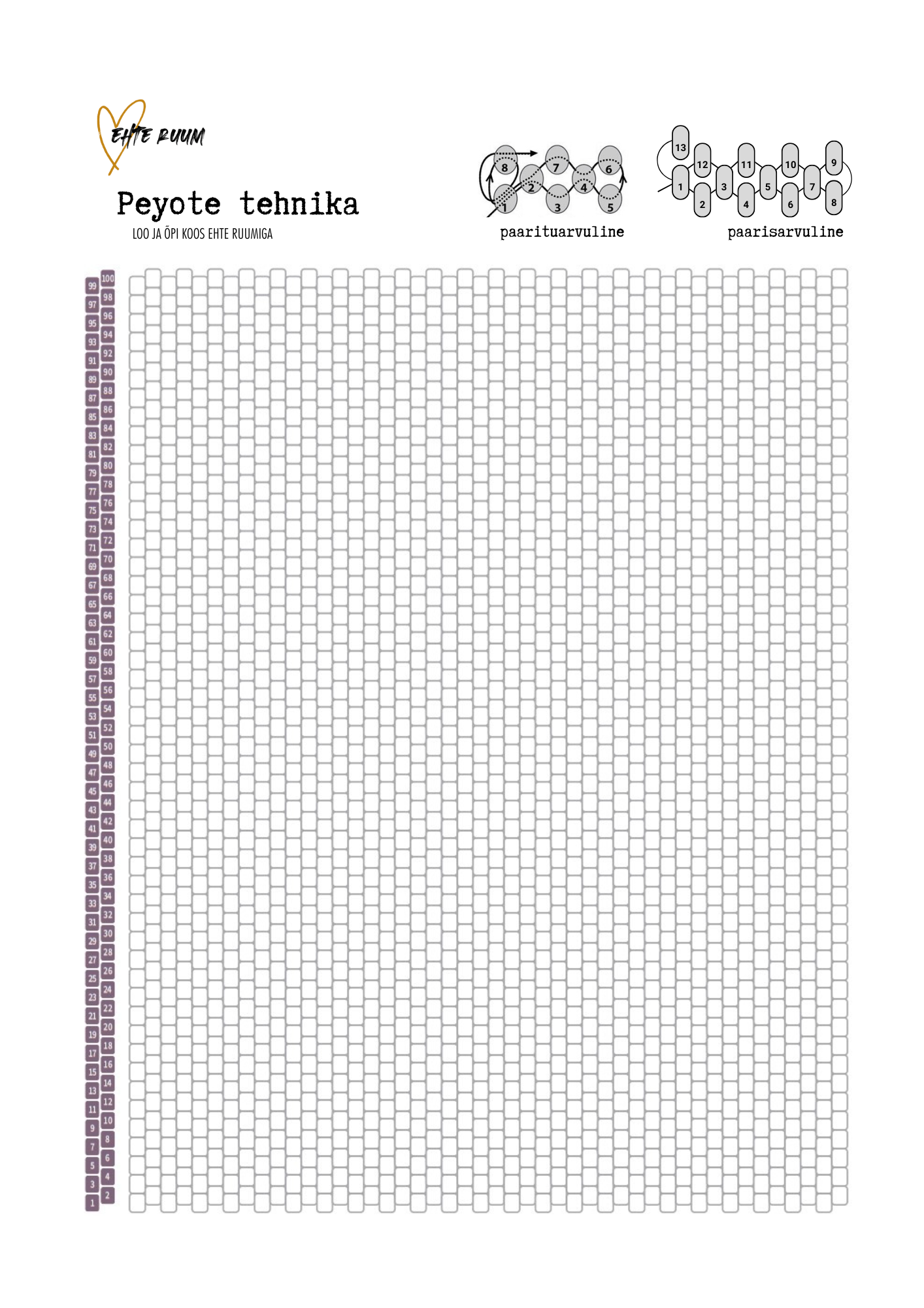 Peyote tehnika_graafika_Ehte Ruum OÜ_2026