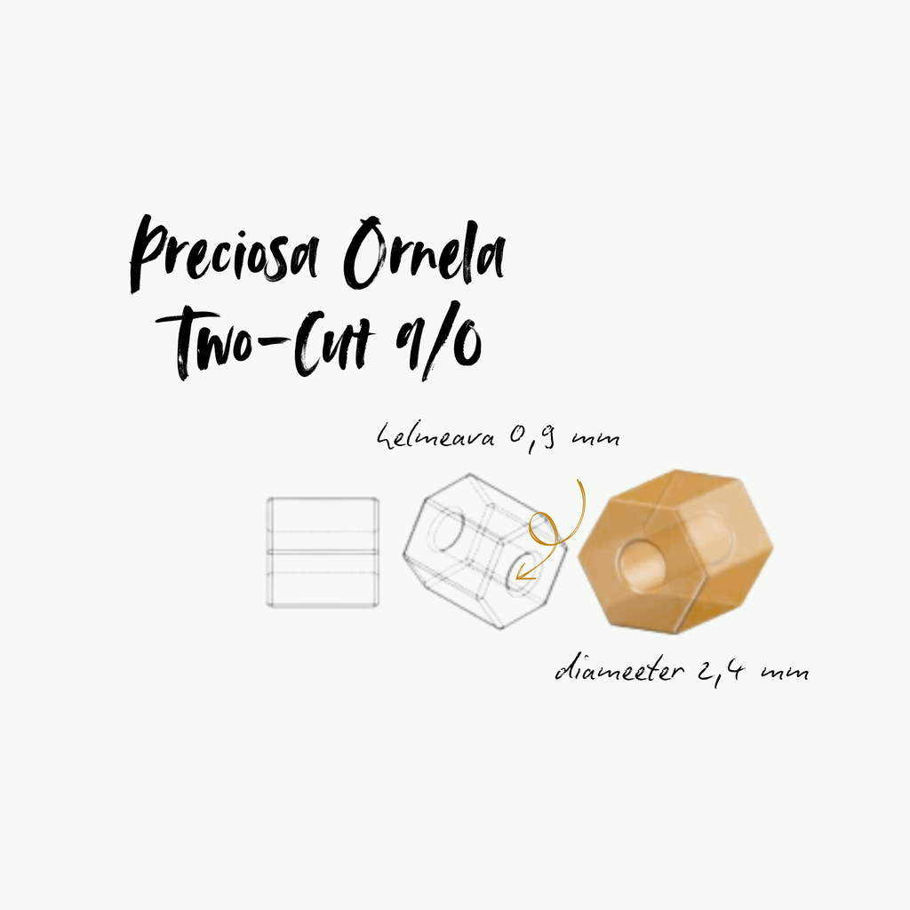 Preciosa Ornela 2-Cut 9/0 | 23980 Black, 10g