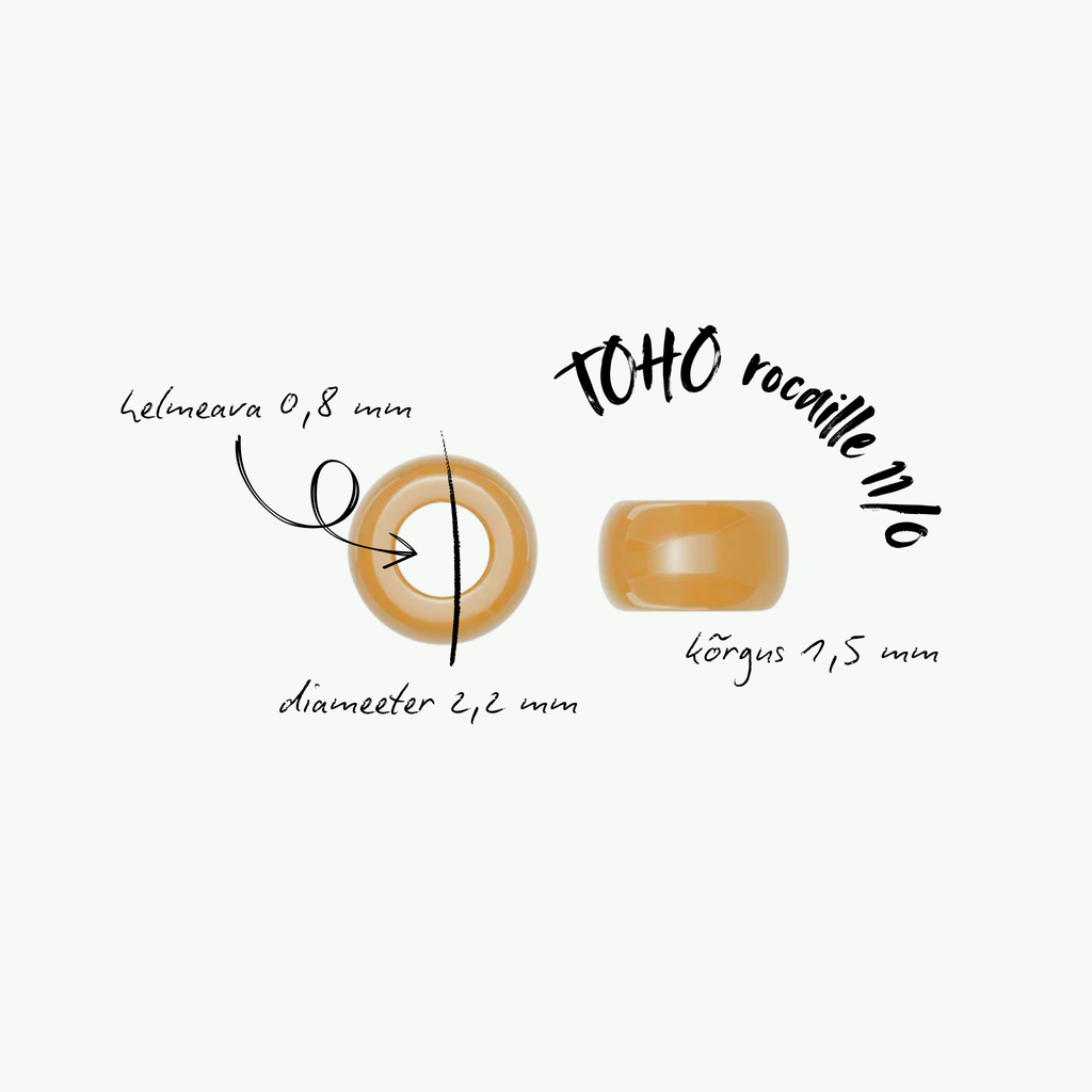TOHO 11/0 Round/Rocaille seemnehelmed suurus