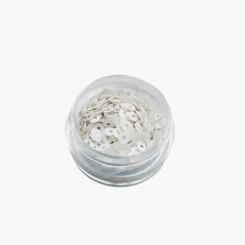 Andrea Bilics 3 mm mattvalged satiinviimistlusega litrid (Bianco Satinati 176W) tikkimiseks ja ehete valmistamiseks.