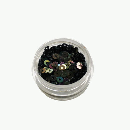 Andrea Bilics 3 mm mustad Orientali-viimistlusega lamedad litrid (Black 5020) tikkimiseks ja ehete valmistamiseks.