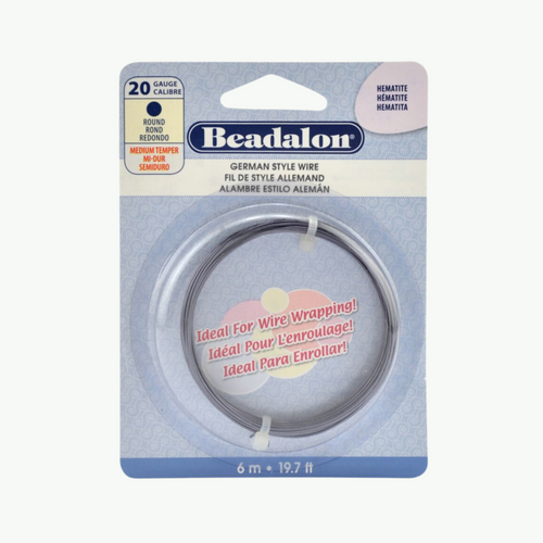 Beadalon German Style ümar hematiithall traat, 20 Gauge (0,81 mm), 6-meetrine rull professionaalseks ehete valmistamiseks ja traaditöödeks.