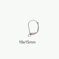 BeadSmith® hõbetatud lukustuvad kõrvarõngatoorikud mõõduga 10 × 15 mm