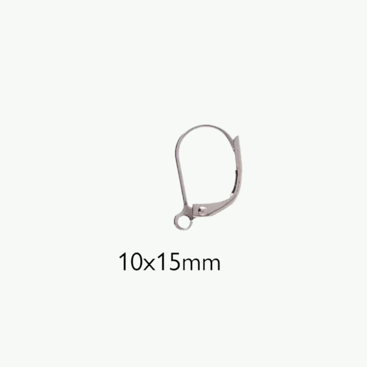 BeadSmith® hõbetatud lukustuvad kõrvarõngatoorikud mõõduga 10 × 15 mm
