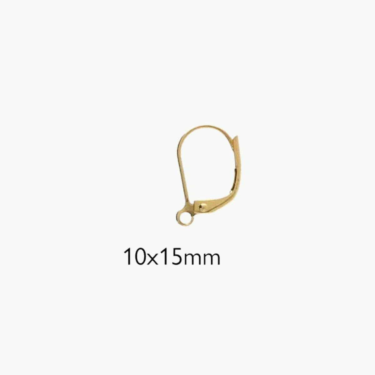 BeadSmith® kullatud lukustuvad kõrvarõngatoorikud mõõduga 10 × 15 mm