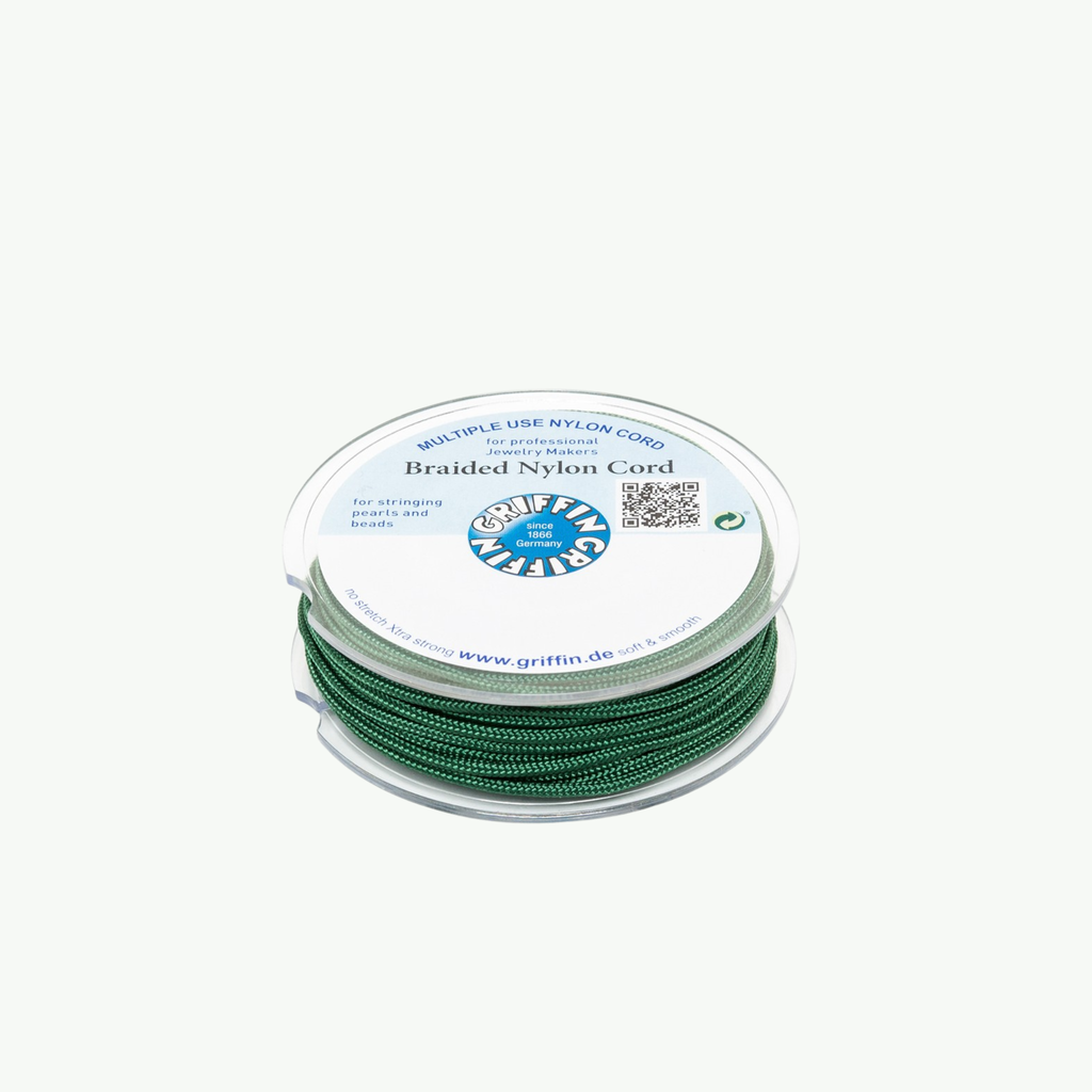 Griffin European Braided Nylon Thread 0,3 mm Dark Green tumeroheline punutud nailonnöör 25 m poolil