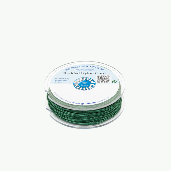 Griffin European Braided Nylon Thread 0,3 mm Dark Green tumeroheline punutud nailonnöör 25 m poolil
