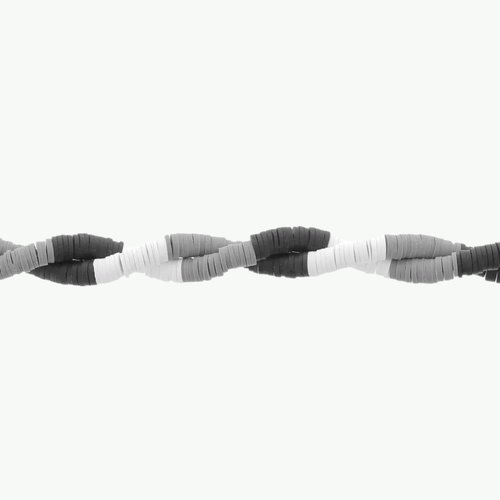 Black & White polümeersavist heishi rondellhelmed käevõrude ja DIY ehete tegemiseks