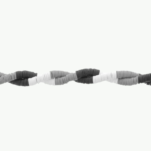 Black & White polümeersavist heishi rondellhelmed käevõrude ja DIY ehete tegemiseks