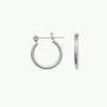 Hõbetatud messingist rõngaskõrvarõngad mõõduga 18,5 × 16 mm