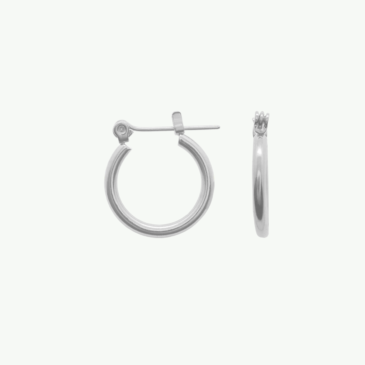 Hõbetatud messingist rõngaskõrvarõngad mõõduga 18,5 × 16 mm