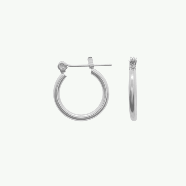 Hõbetatud messingist rõngaskõrvarõngad mõõduga 18,5 × 16 mm
