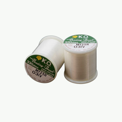 KO Thread 0,25 mm Ivory helmeniit 50 m poolil seemnehelmestega ehete valmistamiseks