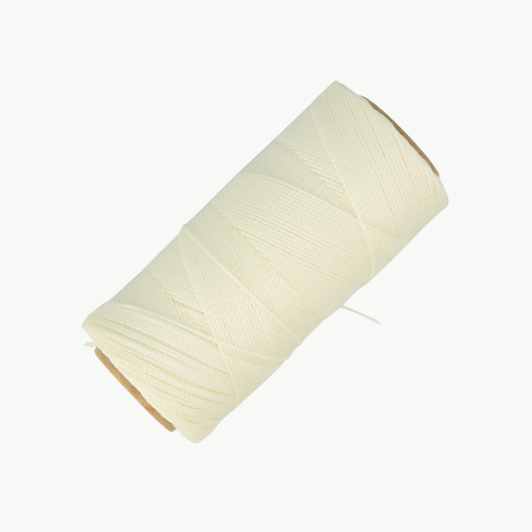 Naturaalset tooni (Natural) 1 mm läbimõõduga vahatatud polüesterniit Linhasita mikromakramee ja ehete valmistamiseks, 168-meetrine rull.