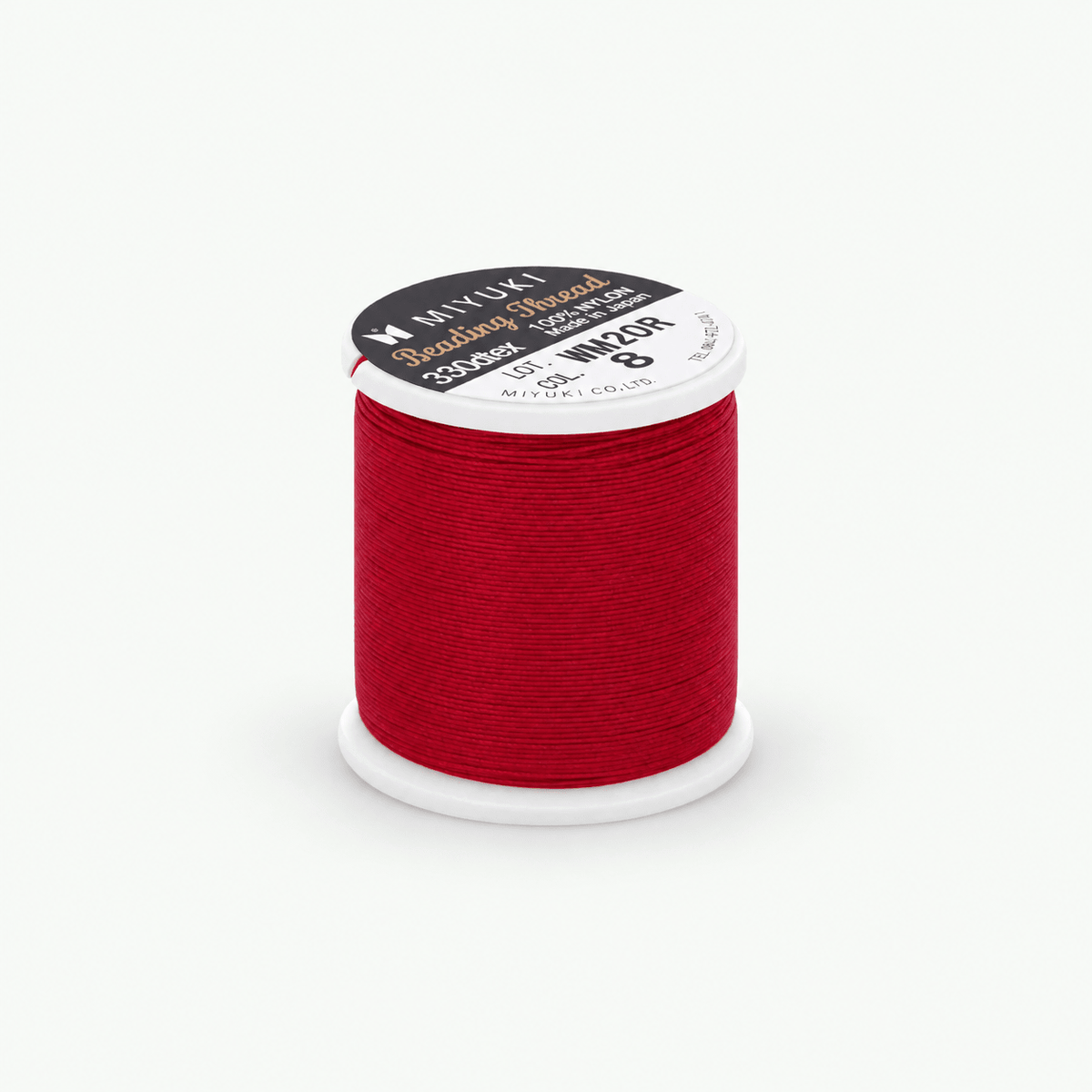 Miyuki B punane nailonhelmeniit Red 08, 50 meetrit poolil