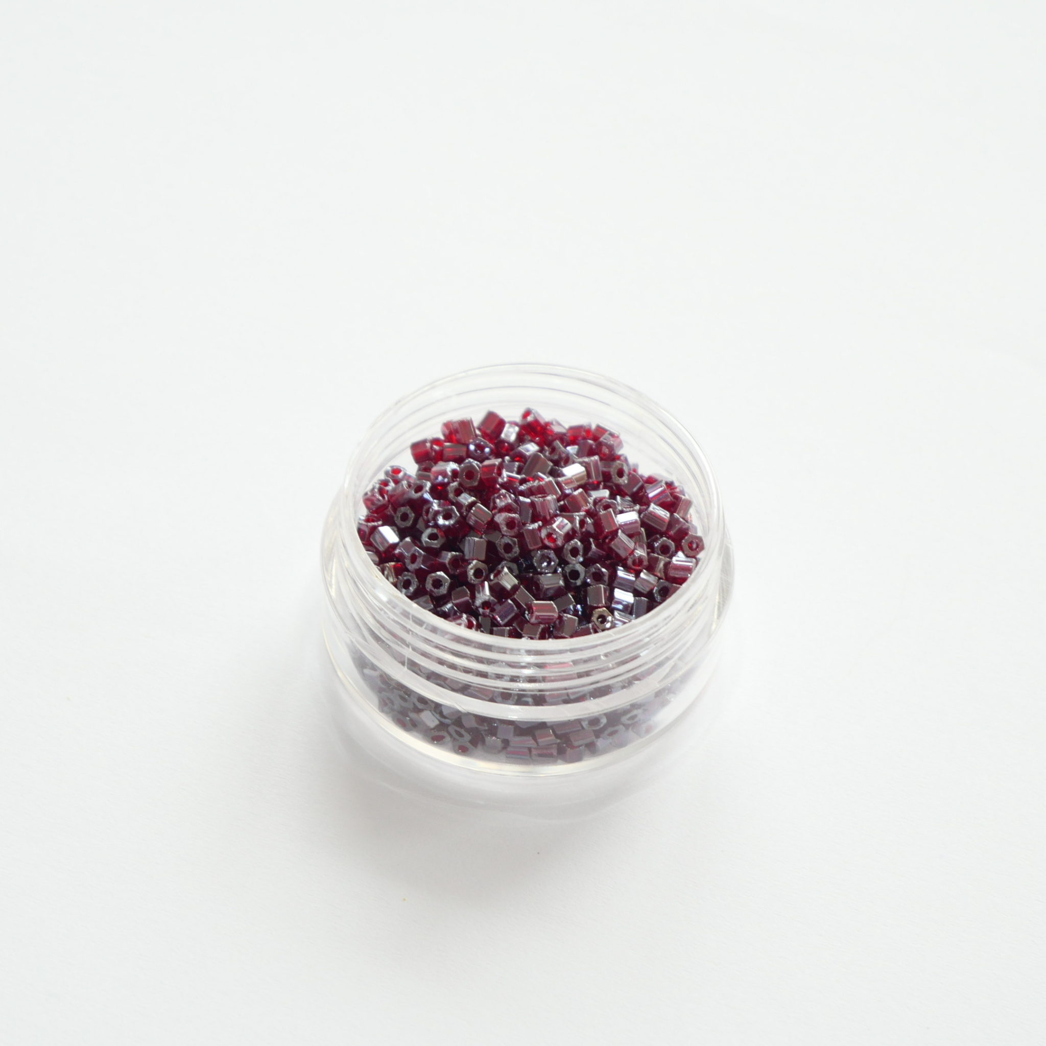Granaatpunased hõbedase sisehelgiga Preciosa Ornela 2-Cut 9/0 klaashelmed, 10 g