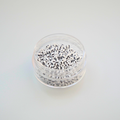 Mustade triipudega valged Preciosa Ornela Rocailles 8/0 seemnehelmed 03590, 10 g