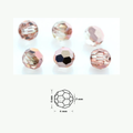 Preciosa Round 6 mm Crystal Capri Gold, 12 tk