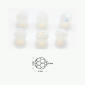 Preciosa Round White Opal 6 mm opaalvalged kristallklaasist helmed, pakis 12 tk