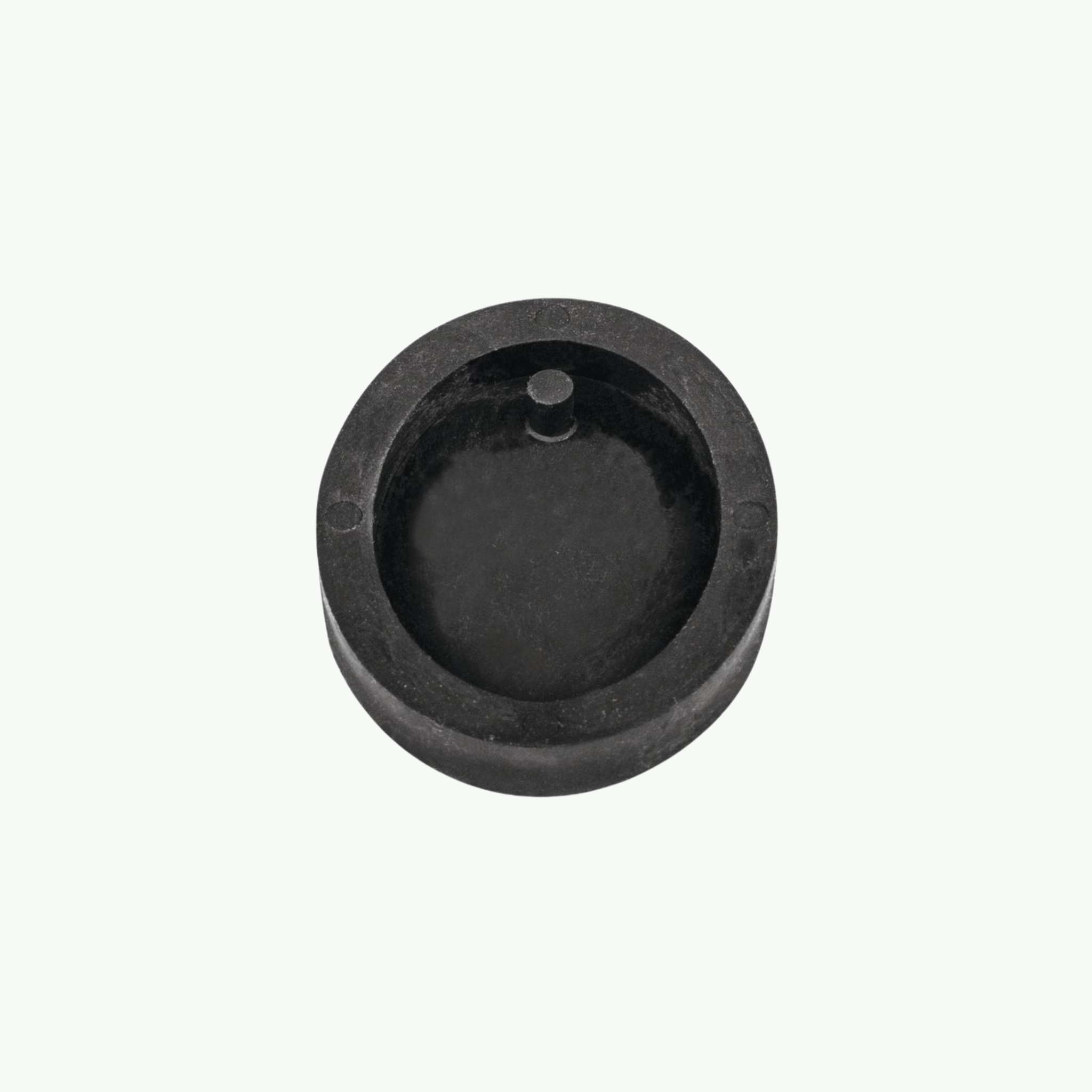 Läbipaistev silikoonist valuvorm ovaalse ripatsi valmistamiseks koos integreeritud riputusava detailiga.