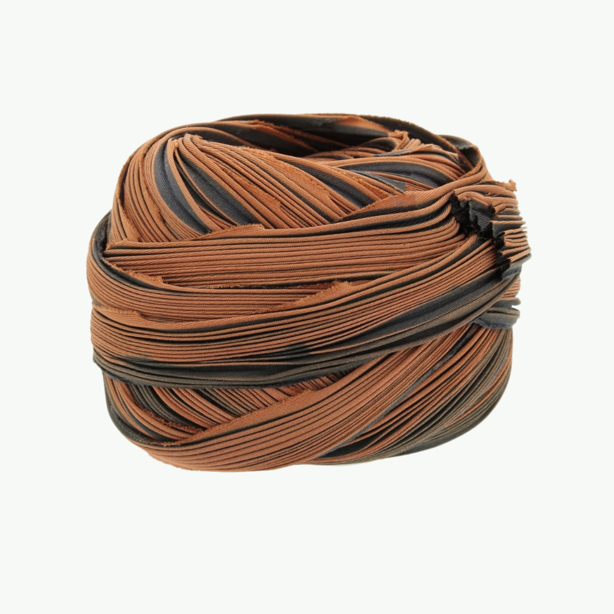 Käsitsi värvitud vase-, pronksi- ja roosteoranžis Copperplate toonis Shibori siidpael