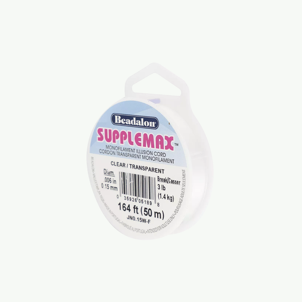 Läbipaistev Supplemax illusion cord hõljuva efektiga kaelakeede ja helmestööde jaoks