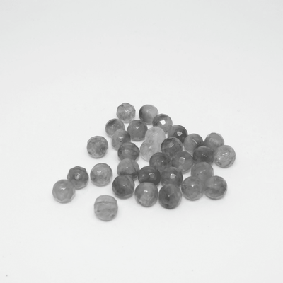 Jäähallid Iced Grey 6 mm tahutud klaashelmed loodusliku kivi imitatsiooniga, pakis 30 tk