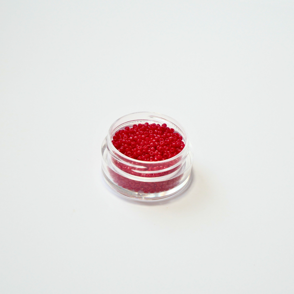 TOHO 15/0 ümmargused mikro-seemnehelmed, läbipaistmatu Pepper Red punane, värvikood 45.
