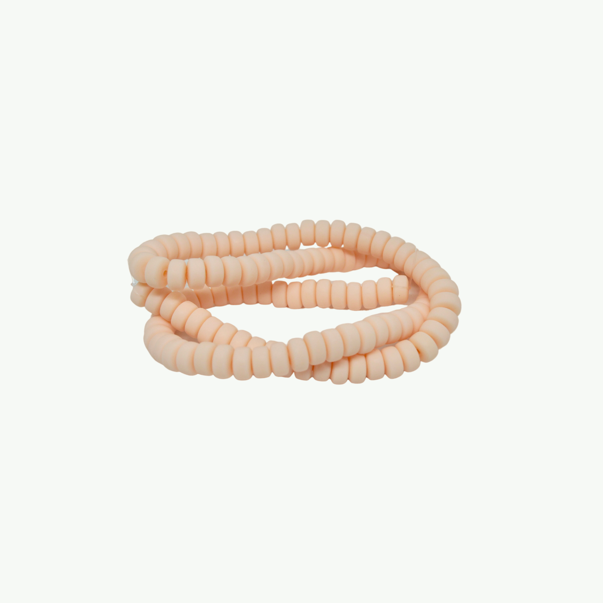 Virsikuoranžid lamedad polümeerhelmed 7 × 3 mm
